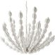 Indi 8 Light 42 inch White Chandelier Ceiling Light, Large