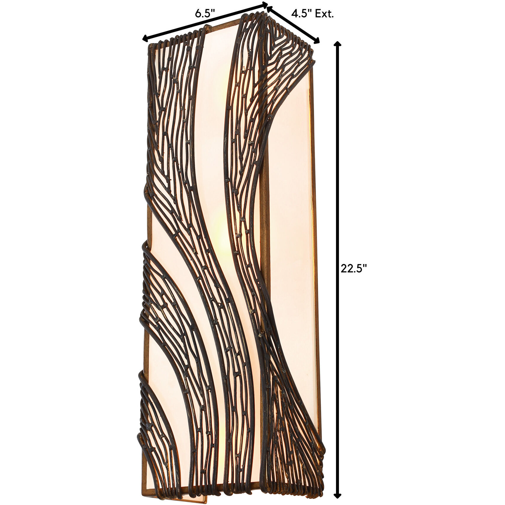 Flow 3 Light 6.5 inch Hammered Ore Wall Sconce Wall Light