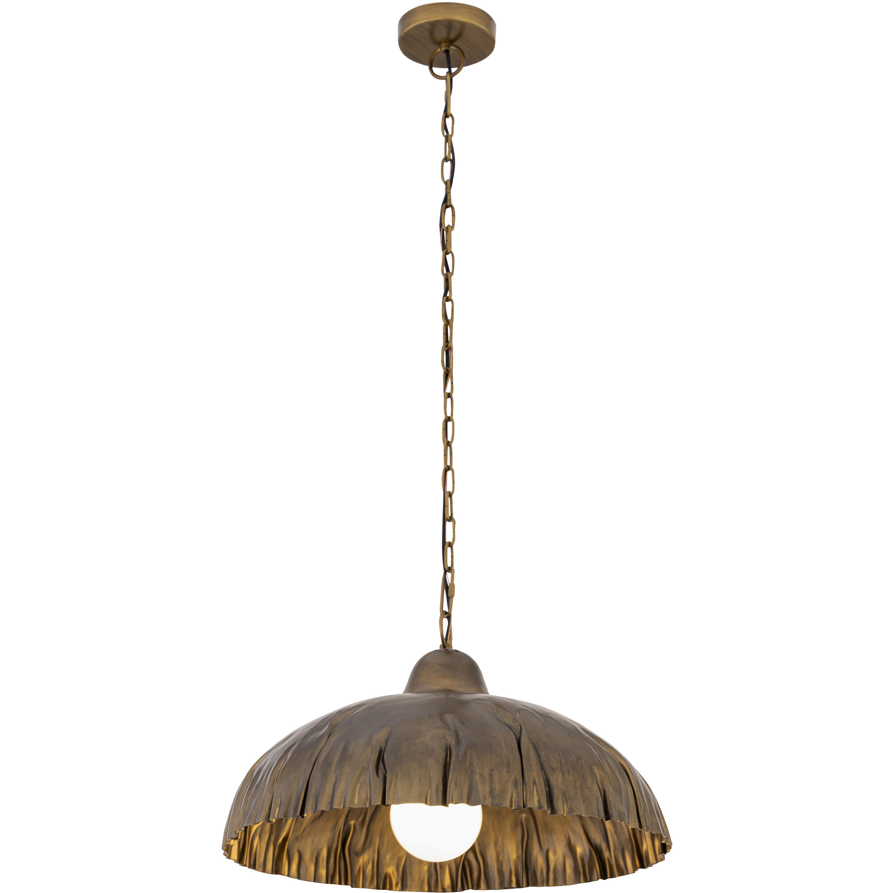 Zinnia 1 Light 24 inch Antique Brass Pendant Ceiling Light