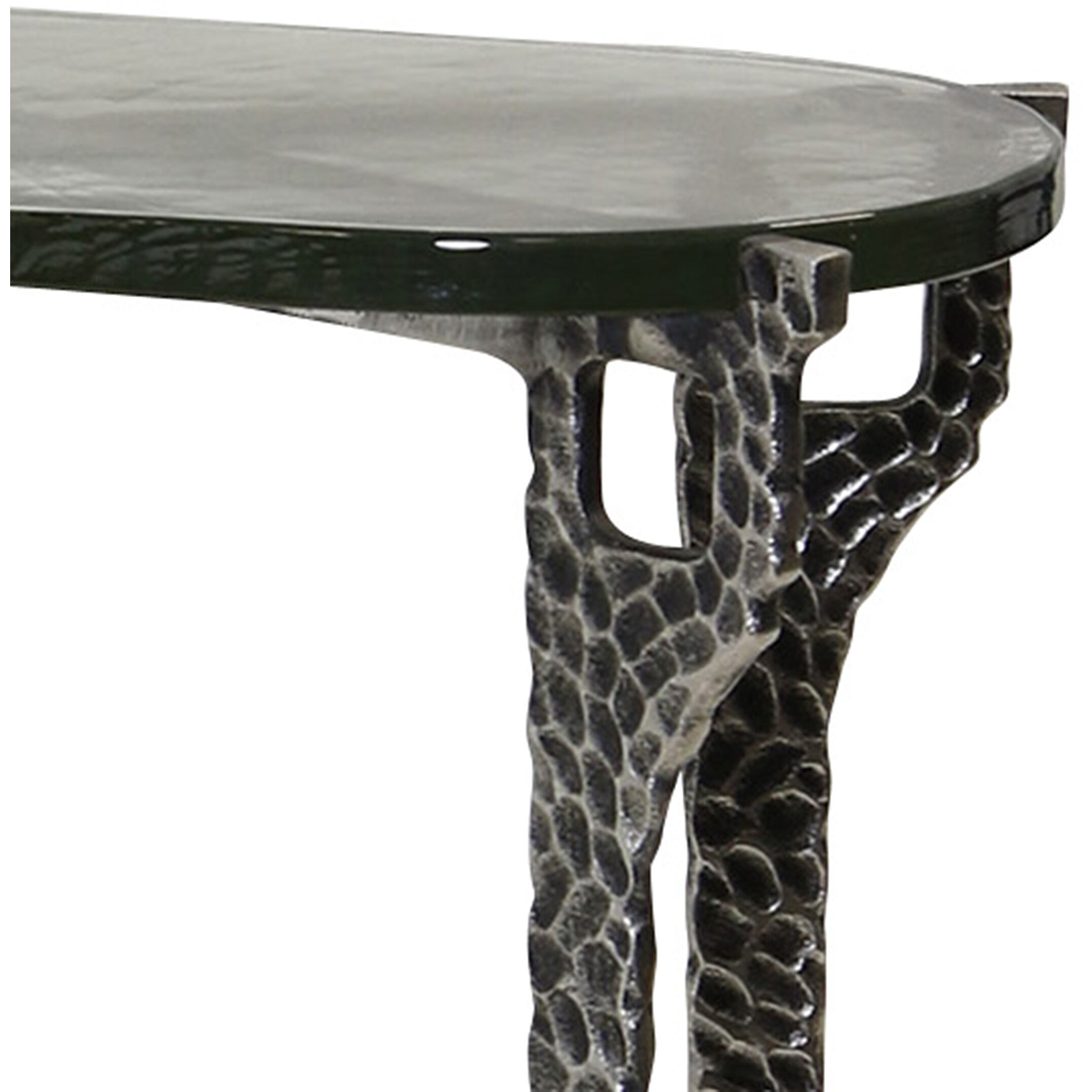 Ripple Silver and Smoke Accent Table Set