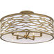 Kato 5 Light 24 inch Havana Gold Semi-Flush Mount Ceiling Light