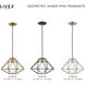 Geometric 1 Light 14 inch Brushed Nickel Mini Pendant Ceiling Light