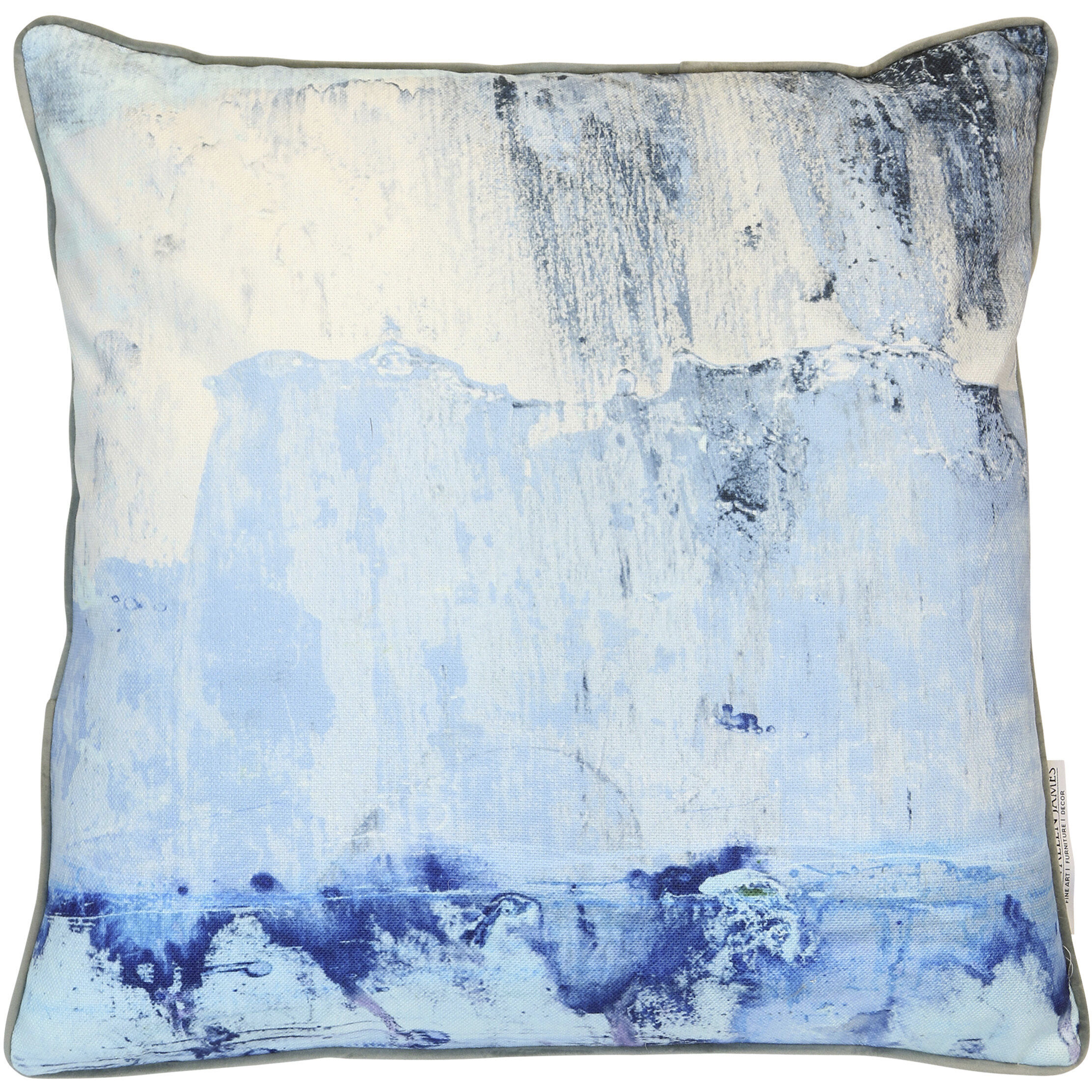 Tidewashed Crush 22 inch Coastal Blue Pillow