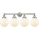Beacon 4 Light 33.5 inch Brushed Satin Nickel Bath Vanity Light Wall Light