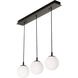 Loretto 3 Light 36 inch Black Triple Linear Pendant Ceiling Light