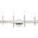 Denmark 4 Light 24 inch Brushed Nickel with Bronze Accents Vanity Sconce Wall Light