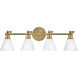Arti 4 Light 32 inch Heritage Brass Vanity Light Wall Light