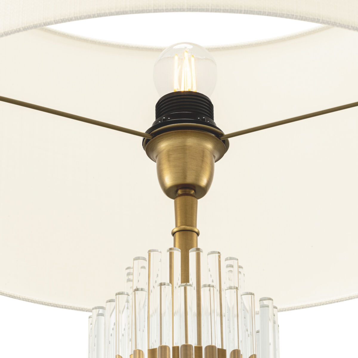 East 30.71 inch 40 watt Antique Brass Table Lamp Portable Light