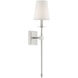 Monroe 1 Light 5 inch Satin Nickel Wall Sconce Wall Light, Essentials