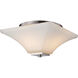 Cameo 2 Light 13 inch Brushed Nickel Flushmount Ceiling Light
