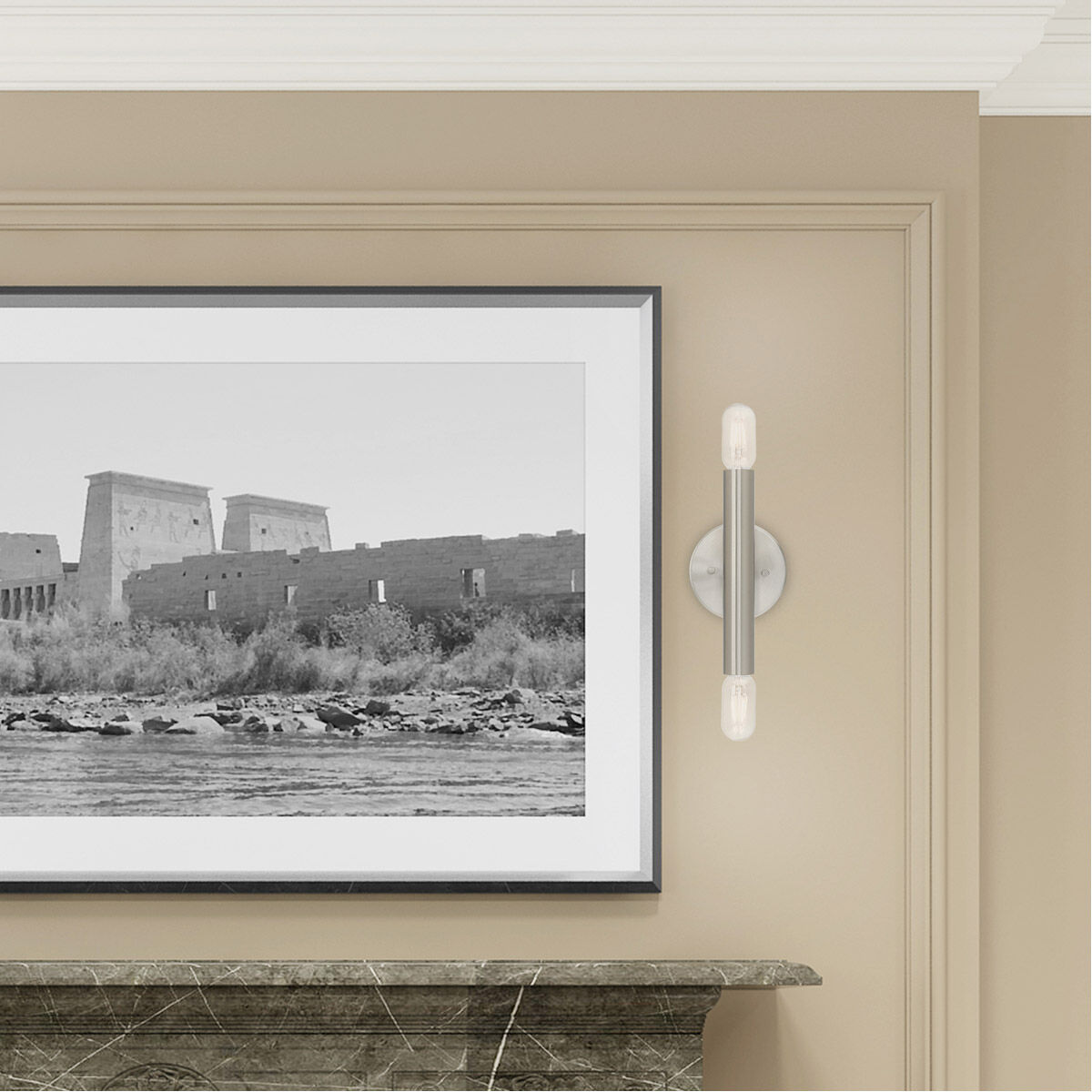 Copenhagen 2 Light 5 inch Brushed Nickel ADA ADA Wall Sconce Wall Light