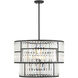 Rohe 5 Light 26 inch Matte Black Pendant Ceiling Light