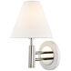 Robbie 1 Light 8 inch Polished Nickel and White Wall Sconce Wall Light