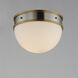 Duke 1 Light 12.25 inch Satin Nickel and Satin Brass Flush Mount Ceiling Light
