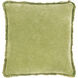 Washed Cotton Velvet 18 X 18 inch Light Olive Pillow Kit, Square
