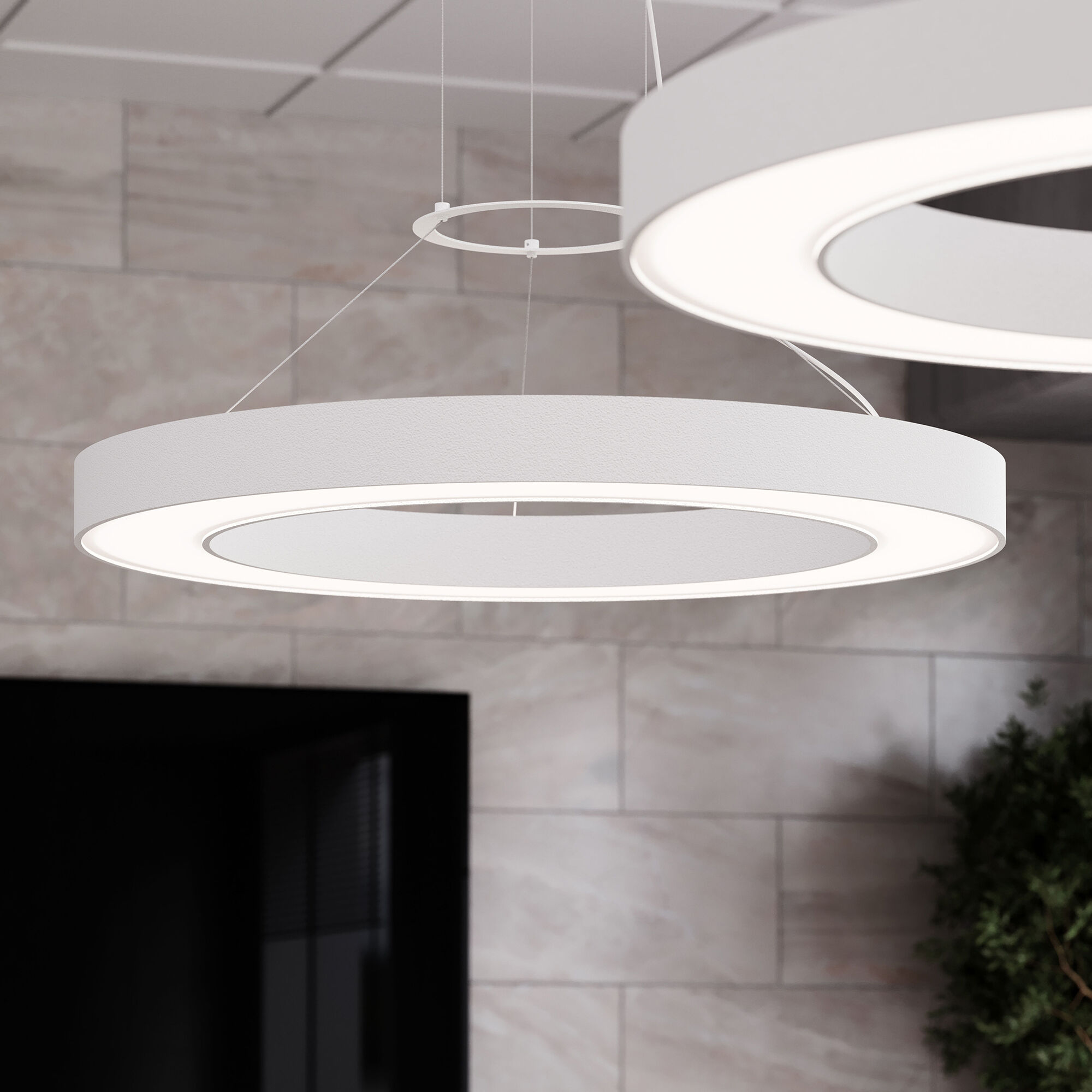Pi 1 Light 30 inch Satin White Pendant Ceiling Light