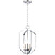 Provident 3 Light 10 inch Satin Nickel Chandelier Ceiling Light