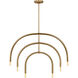 Drew & Jonathan Hadden 6 Light 36 inch Satin Brass Chandelier Ceiling Light