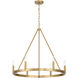 Dutton 6 Light 27.75 inch Signature Brass Chandelier Ceiling Light