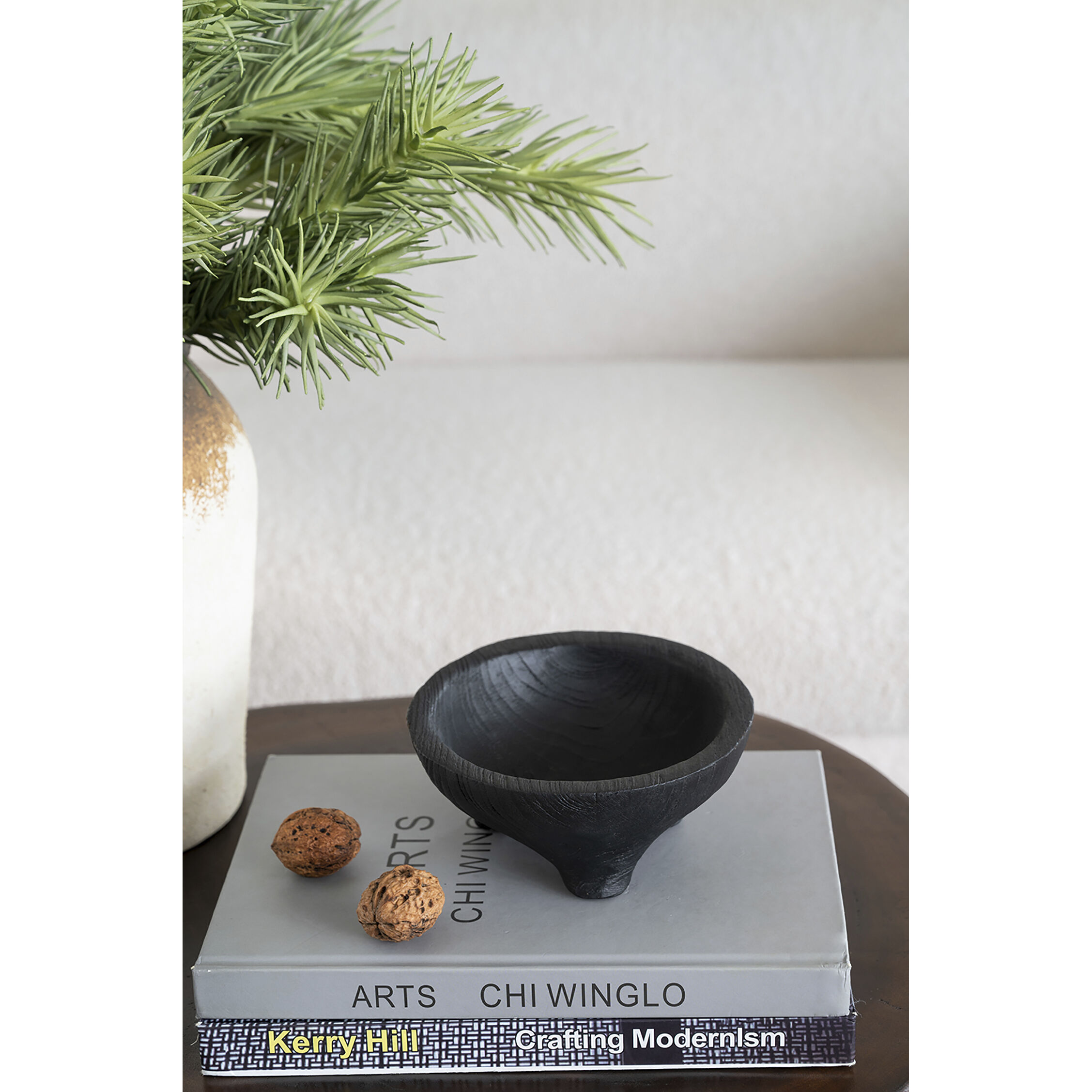 Teak 6 X 3 inch Bowls, With Legs, Set of 2