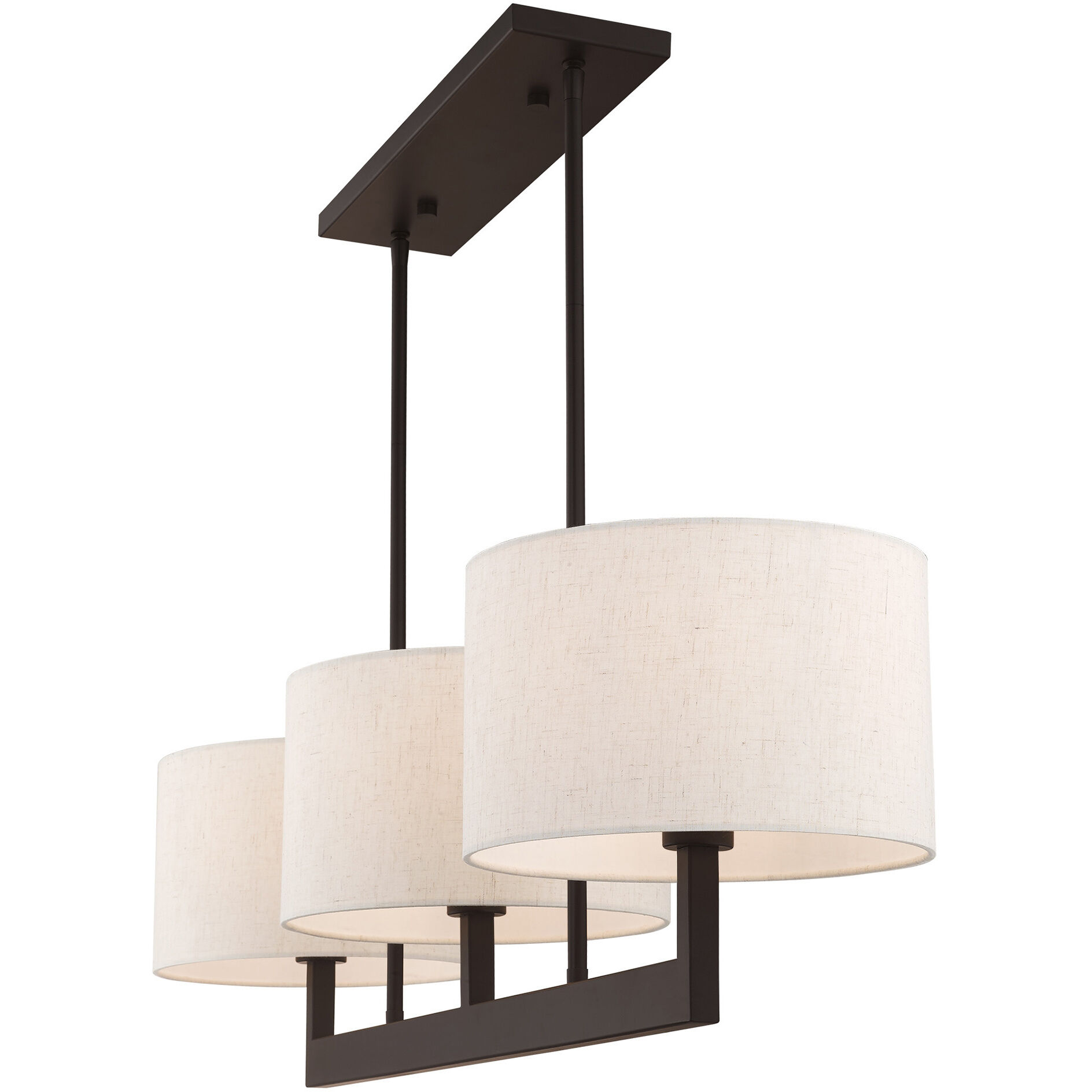 Hayworth 3 Light 42 inch Bronze Linear Chandelier Ceiling Light