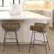 Nusa 32.5 inch Natural Rattan & Black Steel Counter Stool