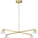 Sean Lavin Midrand LED 37.4 inch Hand-Rubbed Antique Brass Chandelier Ceiling Light