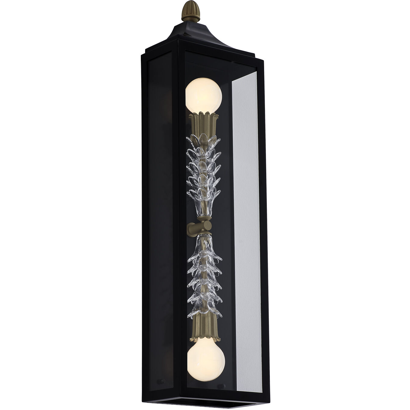 Midsummer 2 Light 34 inch Matte Black Outdoor Wall Sconce