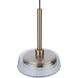 Centric LED 10 inch Satin Brass Pendant Ceiling Light