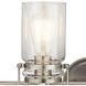 Brinley 4 Light 32 inch Brushed Nickel Wall Mt Bath 4 Arm Wall Light