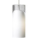 Horizon 1 Light 120 Satin Nickel Low-Voltage Pendant Ceiling Light in Monopoint, LED 90 CRI 3000K, Frost Glass