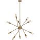 Delphine 10 Light 33 inch Satin Brass Chandelier Ceiling Light