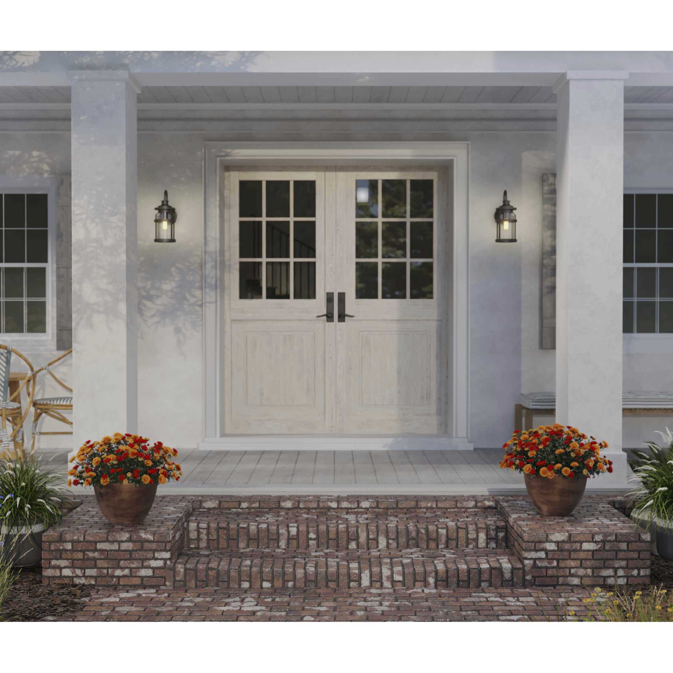 Haslett 1 Light 18 inch Antique Pewter Outdoor Wall Lantern, Medium