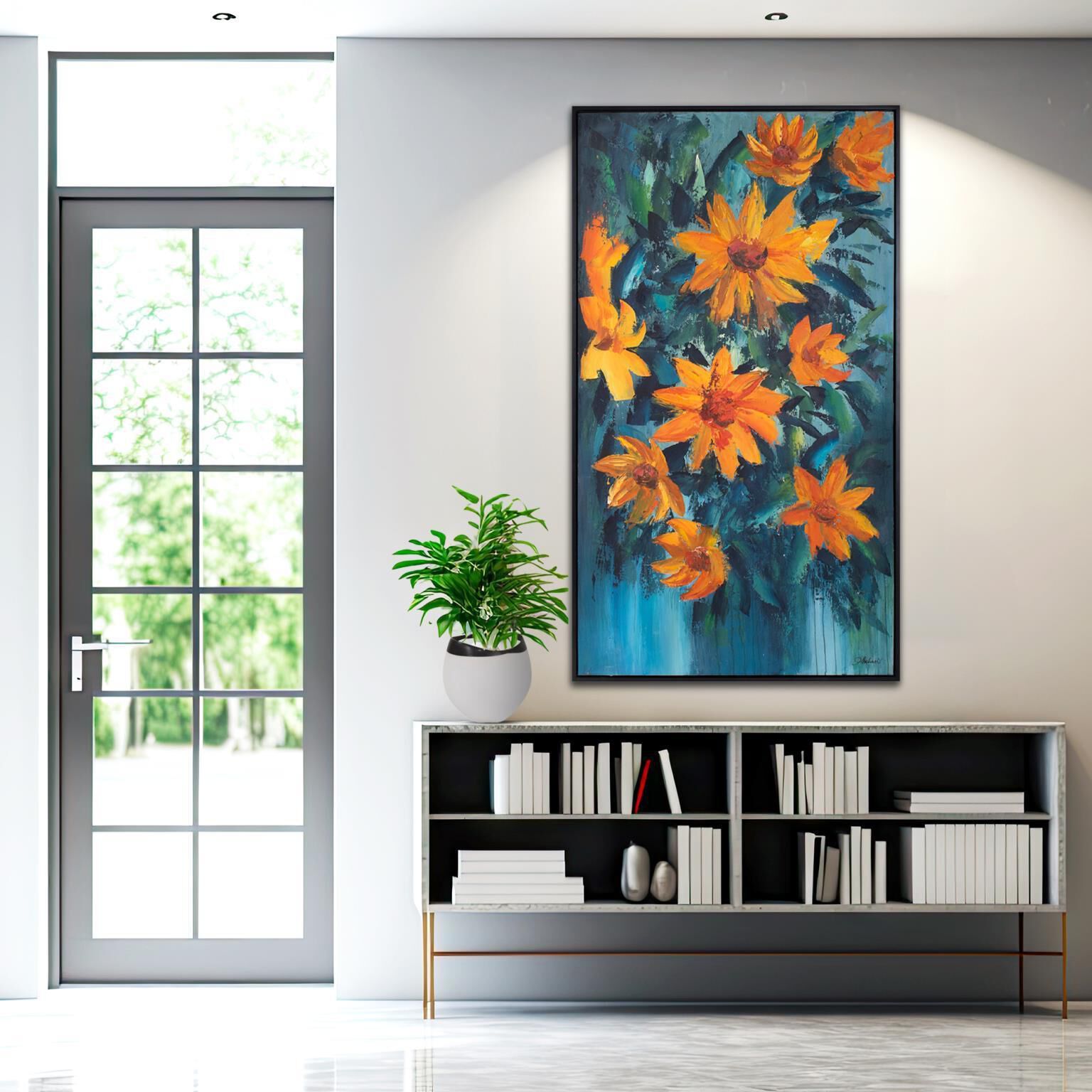 Summer in Provence 73.5 X 41.5 inch Hand Painted Canvas