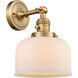 Franklin Restoration Large Bell LED 8 inch Brushed Brass Sconce Wall Light, Franklin Restoration