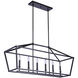Spencer 6 Light 42 inch Black Linear Chandelier Ceiling Light