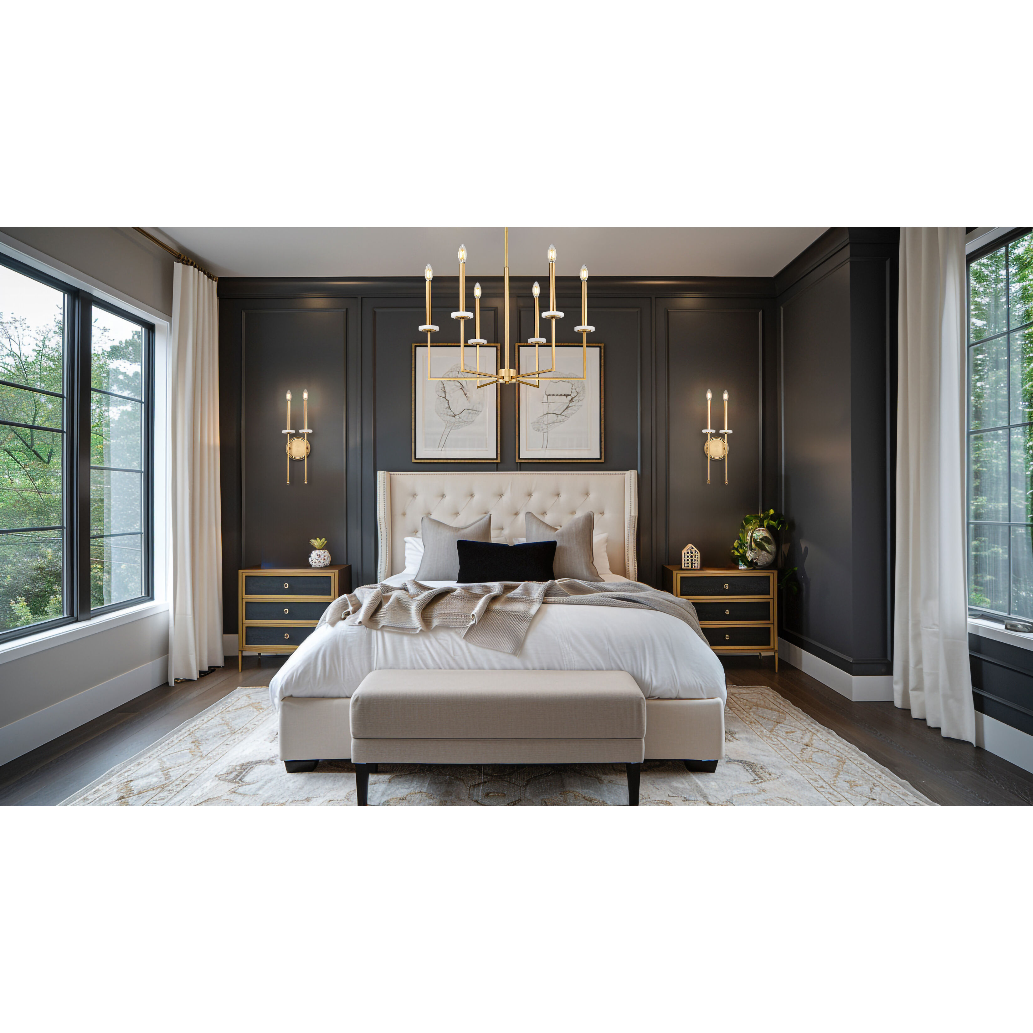 Gaultier Wall Sconce Wall Light in Modern Gold