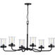 Winslett 6 Light 34 inch Matte Black Chandelier Ceiling Light
