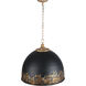 Alison Pendant Ceiling Light in Weathered Black Iron