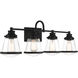 Mannsdale 4 Light 33 inch Coal Bath Vanity Wall Light