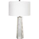 Perry 28.5 inch 100 watt Silver Table Lamp Portable Light