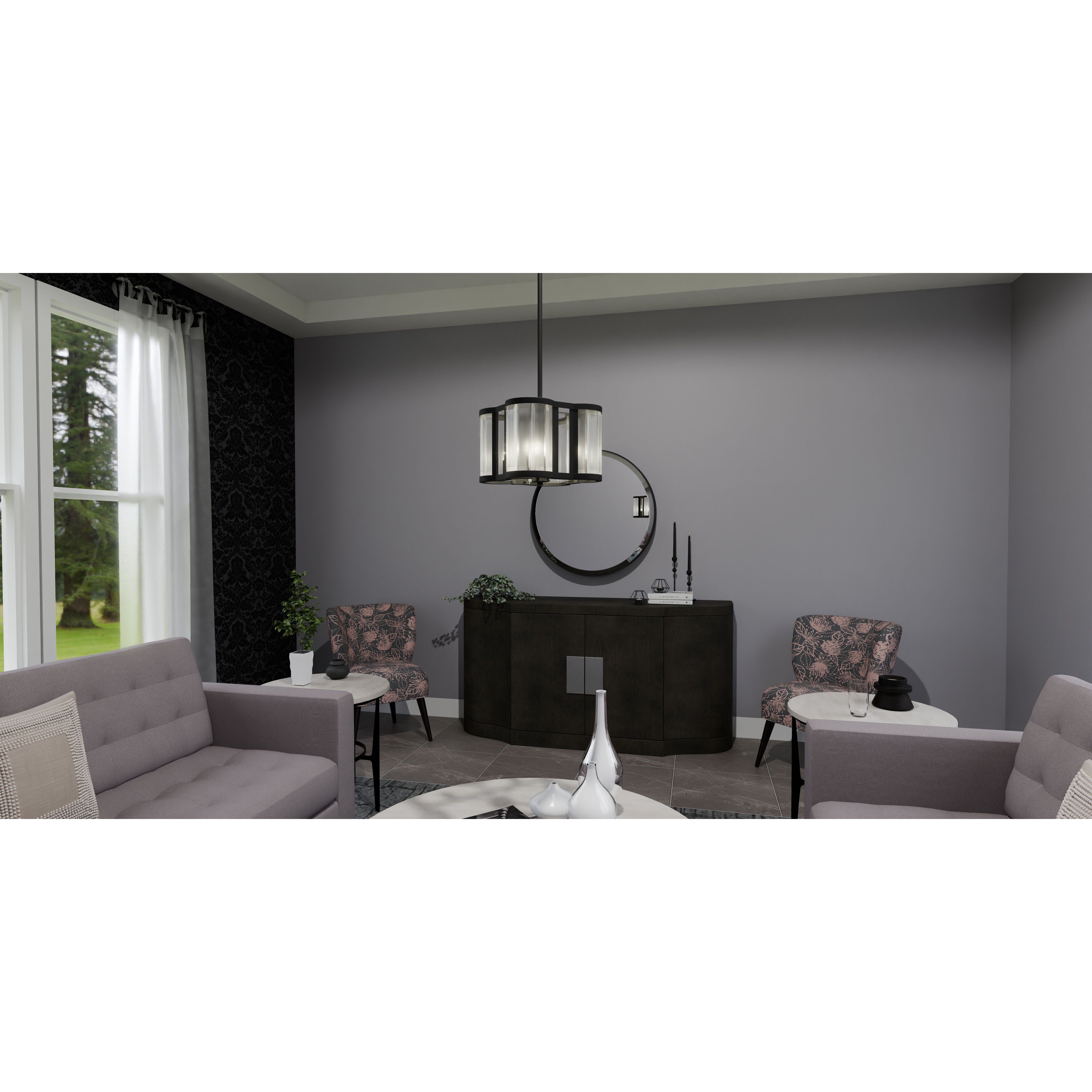 Renee 4 Light 15 inch Matte Black Pendant Ceiling Light