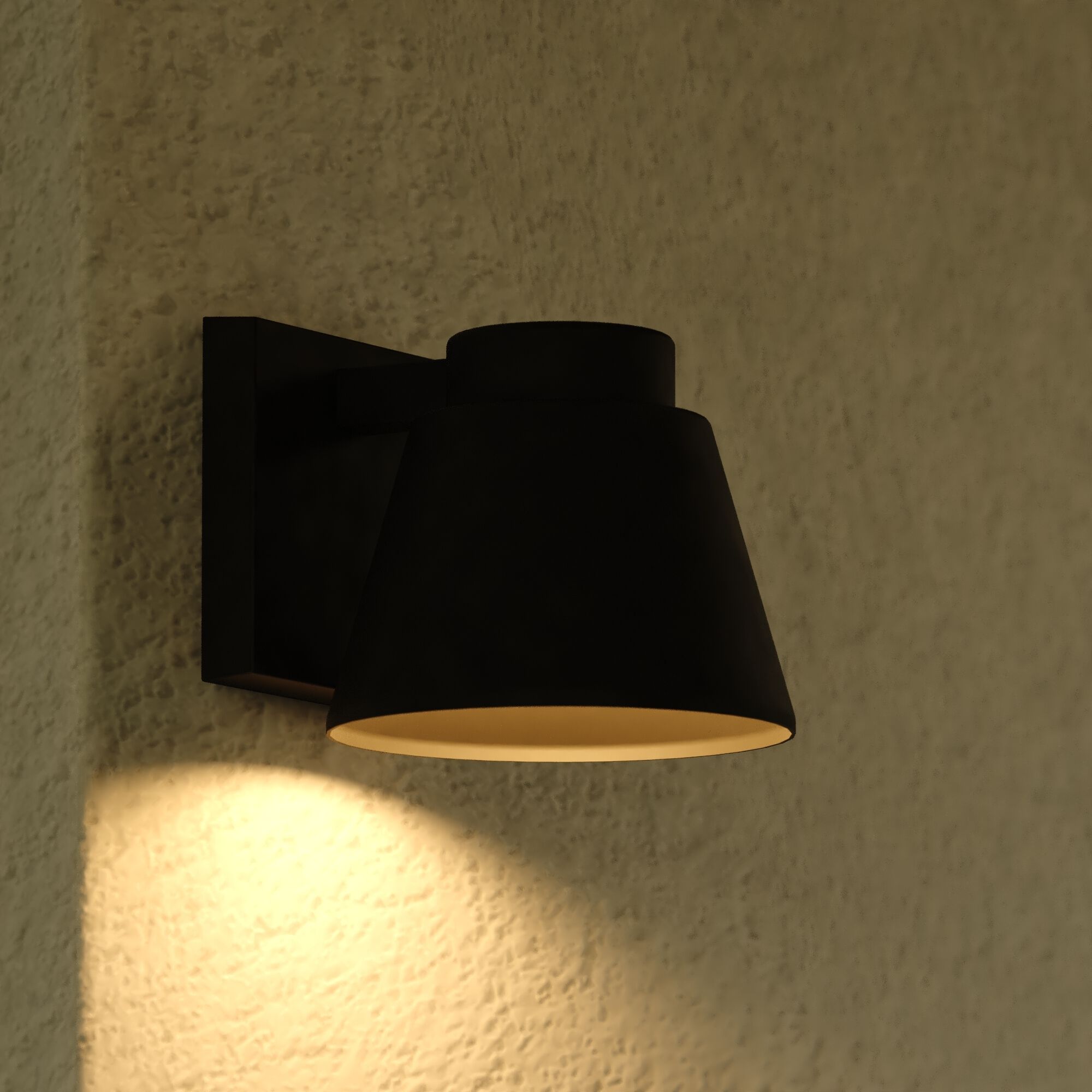 Evans LED 5.5 inch Textured Black Outdoor Wall Sconce