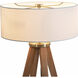 Quattro 31 inch 23.00 watt Natural Ash Wood and Weathered Brass Table Lamp Portable Light