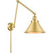 Briarcliff 30 inch 100 watt Satin Gold Swing Arm Wall Light