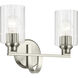 Gioe 2 Light 14.25 inch Brushed Nickel Vanity Light Wall Light