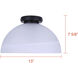 Marek 1 Light 13 inch Matte Black Flush Mount Ceiling Light