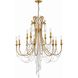 Arcadia 12 Light 32.5 inch Antique Gold Chandelier Ceiling Light
