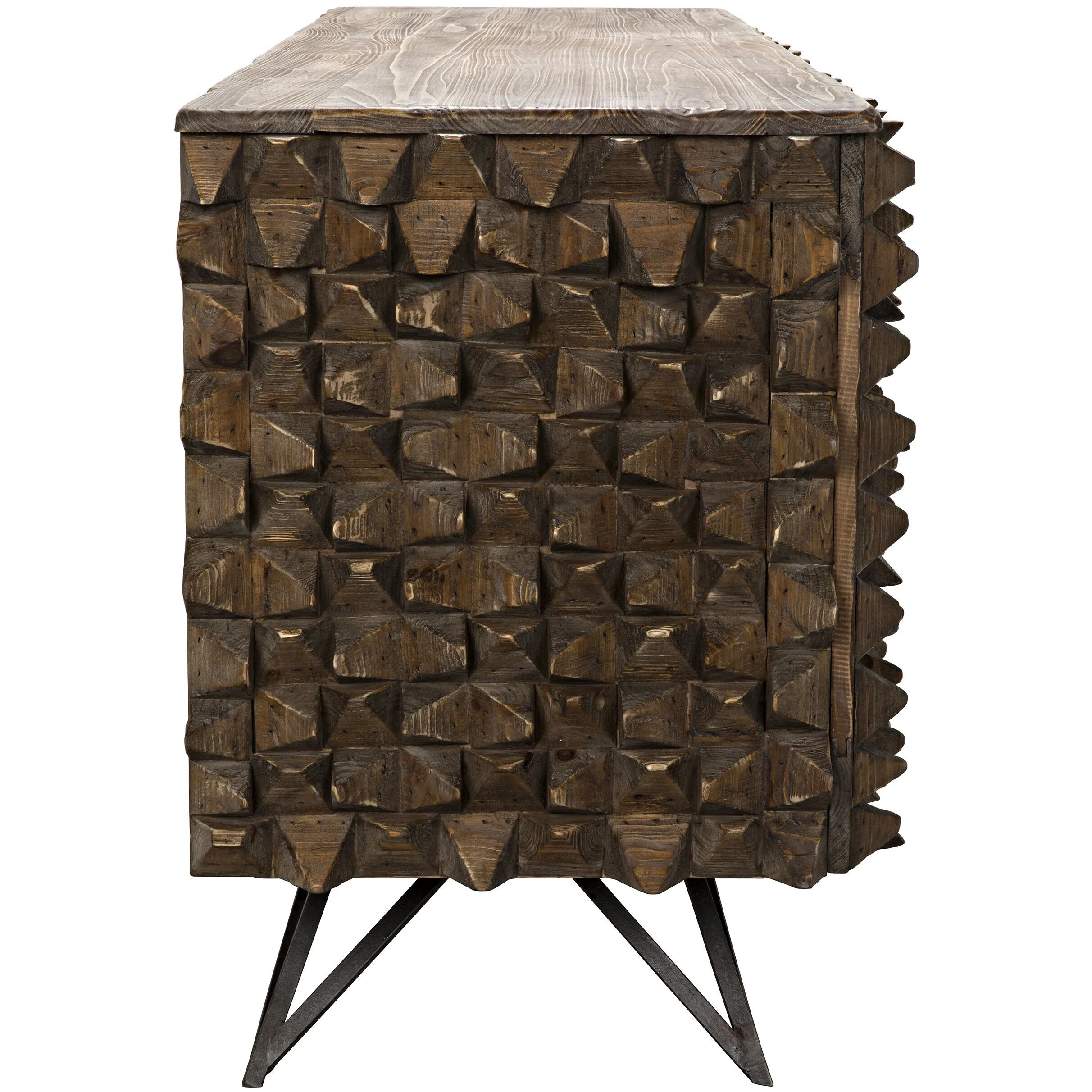 New York 87 X 23 inch Old Wood Sideboard