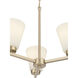 Strayhan 3 Light 18 inch Modern Gold Chandelier Ceiling Light